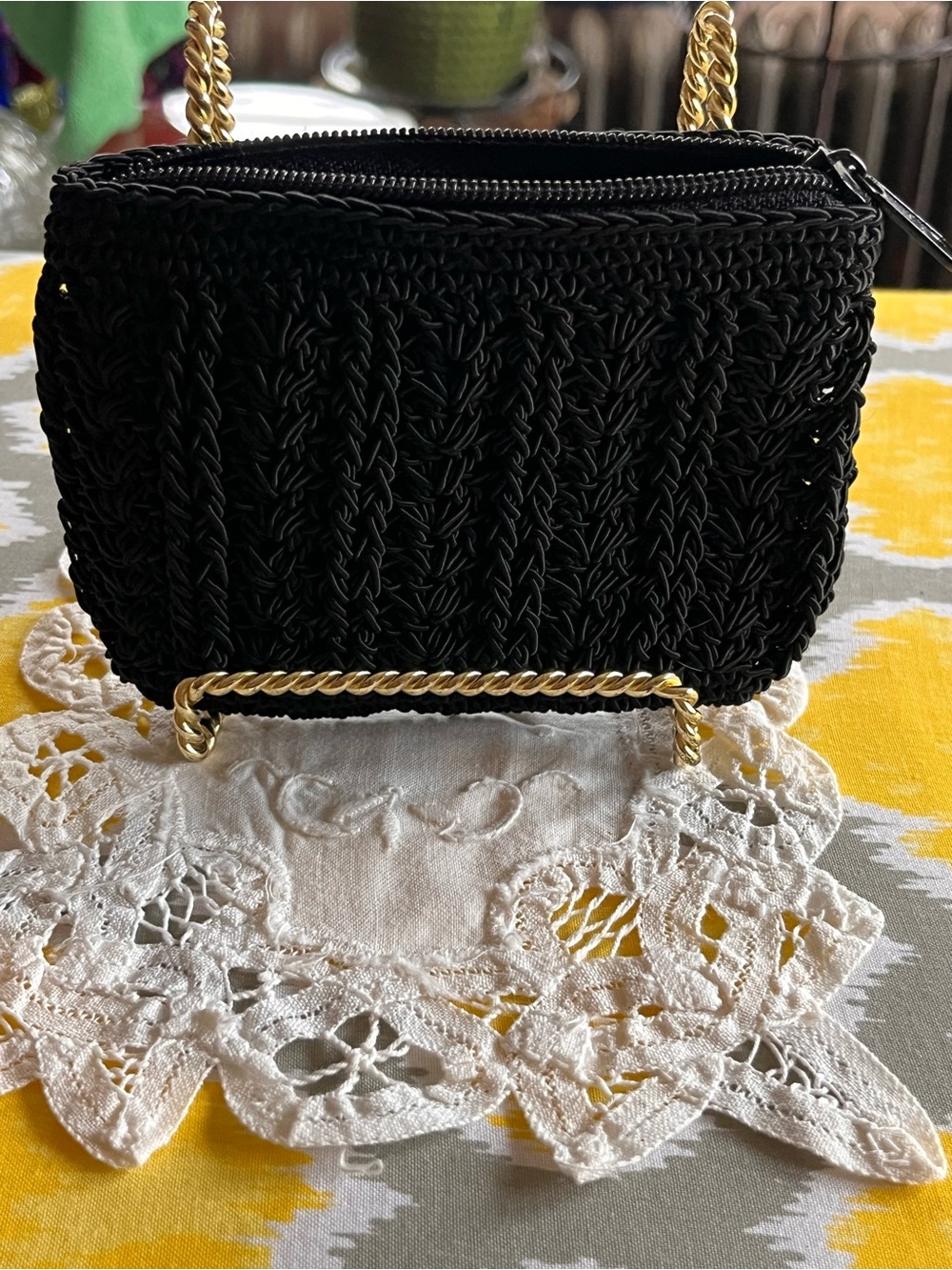 Black Crocheted Coin Purse